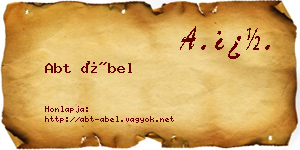 Abt Ábel névjegykártya